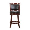 Inspire Q 24" Piacenza Swivel Faux Leather Counter Height Barstool Black  : Rubberwood, Armless - 2 of 4
