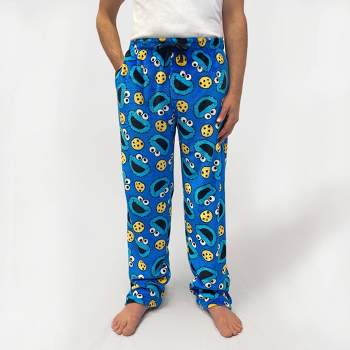 Men's Cookie Monster Sesame Street Fleece Pajama Pants - Blue