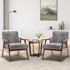 Mid-Century Modern Armchair, Accent Lounge Chair with Solid Wood Frame and Extra-Thick Backrest for Living Room – Cuddlewood - 2 of 4