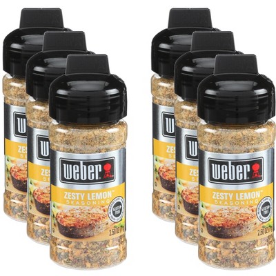 Weber Seasoning Zesty Lemon Grill - Pack of 6 - 2.5 oz
