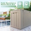 Sersper 80 Gallon Resin Outdoor Storage Box for Patio Furniture Cushions, Pool Toys, and Garden Tools with Handles, Light Grey - 4 of 4