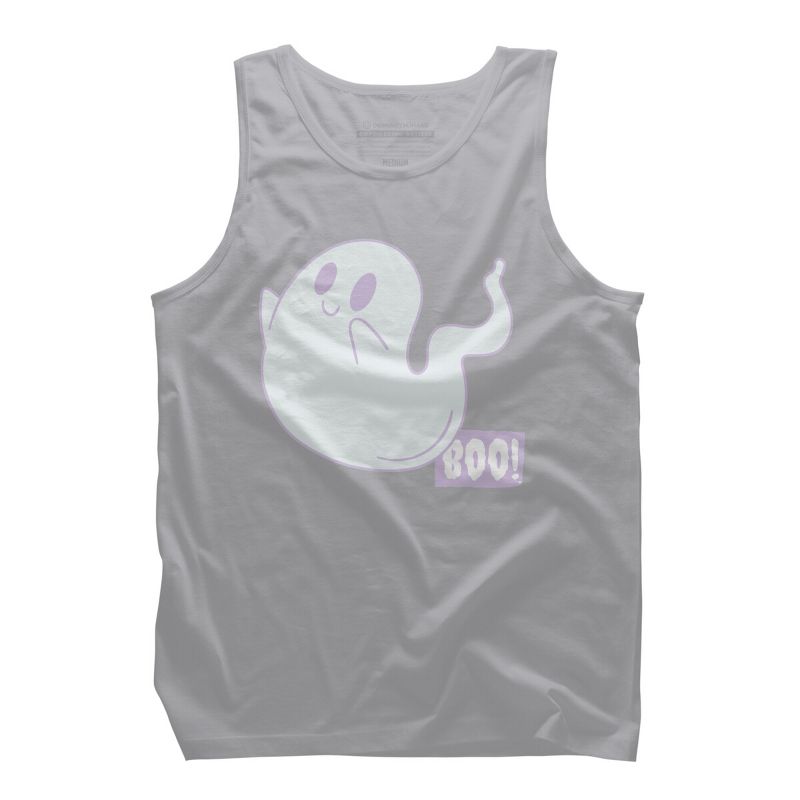 Men's Design By Humans Boo Cute Ghost Halloween cute design By BoogieCreates Tank Top, 1 of 5