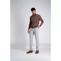 Haggar Men's J.M. Haggar 4-Way Stretch Slim Fit Flat Front Dress Pant 38 x 32 - Light Grey