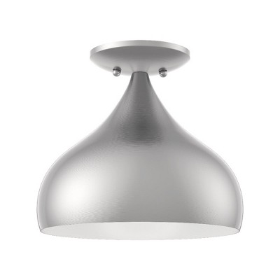 Livex Lighting Amador 1 - Light Semi-Flush Mount in  Brushed Nickel