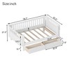SeaCamel Twin Size Wood Platform Bed for Kids - Low Profile Design with Safety Rails, White - 3 of 4