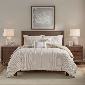 Gulches Full/Queen 3 Piece Cotton Yarn Dyed Comforter Set - 1 of 4