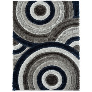 Luxe Weavers Shag Geometric Area Rug, Modern, Stain Resistant, Easy Indoor Rugs for Bedroom, Living Room - 1 of 4