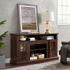 58" Traditional TV Stand for 65" TV, Media Console with Glass Doors & Adjustable Shelves for Living Room-3irtyhousy - 3 of 4