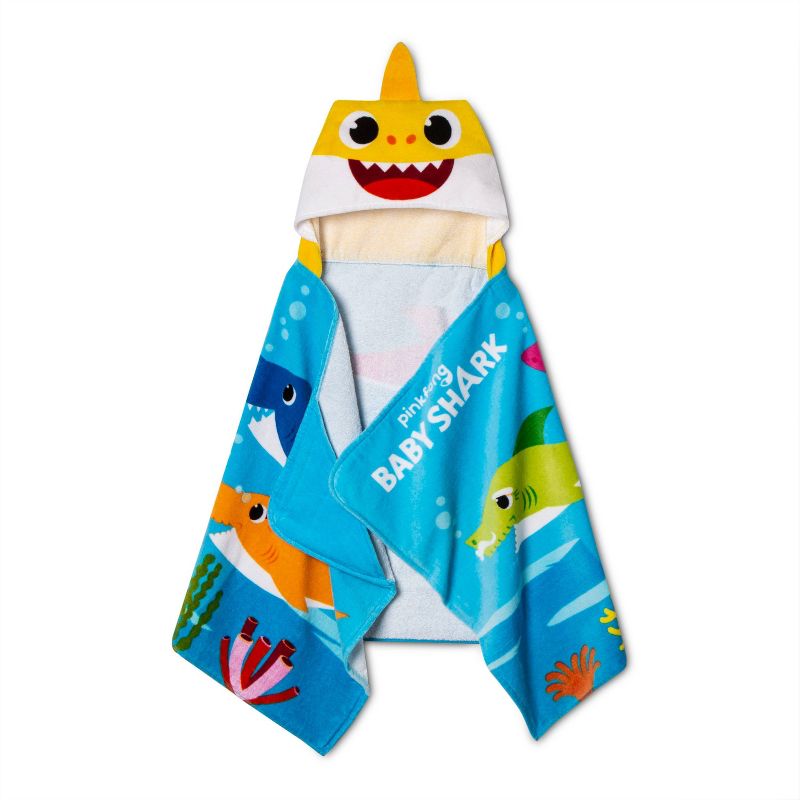 Baby Shark Fun Excursion Kids&#39; Hooded Towel, 1 of 4