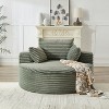 KTMBDW 55" Oversized Round Chair Lounge Chaise Indoor, Cloud Large Circle Chair, Fluffy Modern Sleeper Sofa Bed for Reading - 2 of 4