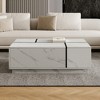KIGFTSOD Rectangular Sliding Top Coffee Table with 2 Drawers and 2 Hidden Storage for Living Room - 3 of 4