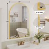 Arch Bathroom Mirror, Wall Mounted Vanity Mirror with Aluminum Alloy Frame, Ideal - 3 of 4