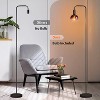 Runesay Floor Lamp for Living Room with Modern LED Bulb, Globe Black Clear Glass 6", 1800K Warm Ambiant Lighting Decorative Tall Floor Lamp - 4 of 4