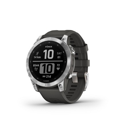 Garmin fenix 7 - Silver with Graphite Band