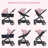 2 in1 Baby Stroller, High Landscape Infant Stroller, Reversible Bassinet Pram Stroller, Pushchair Adjustable Backrest - 3 of 4
