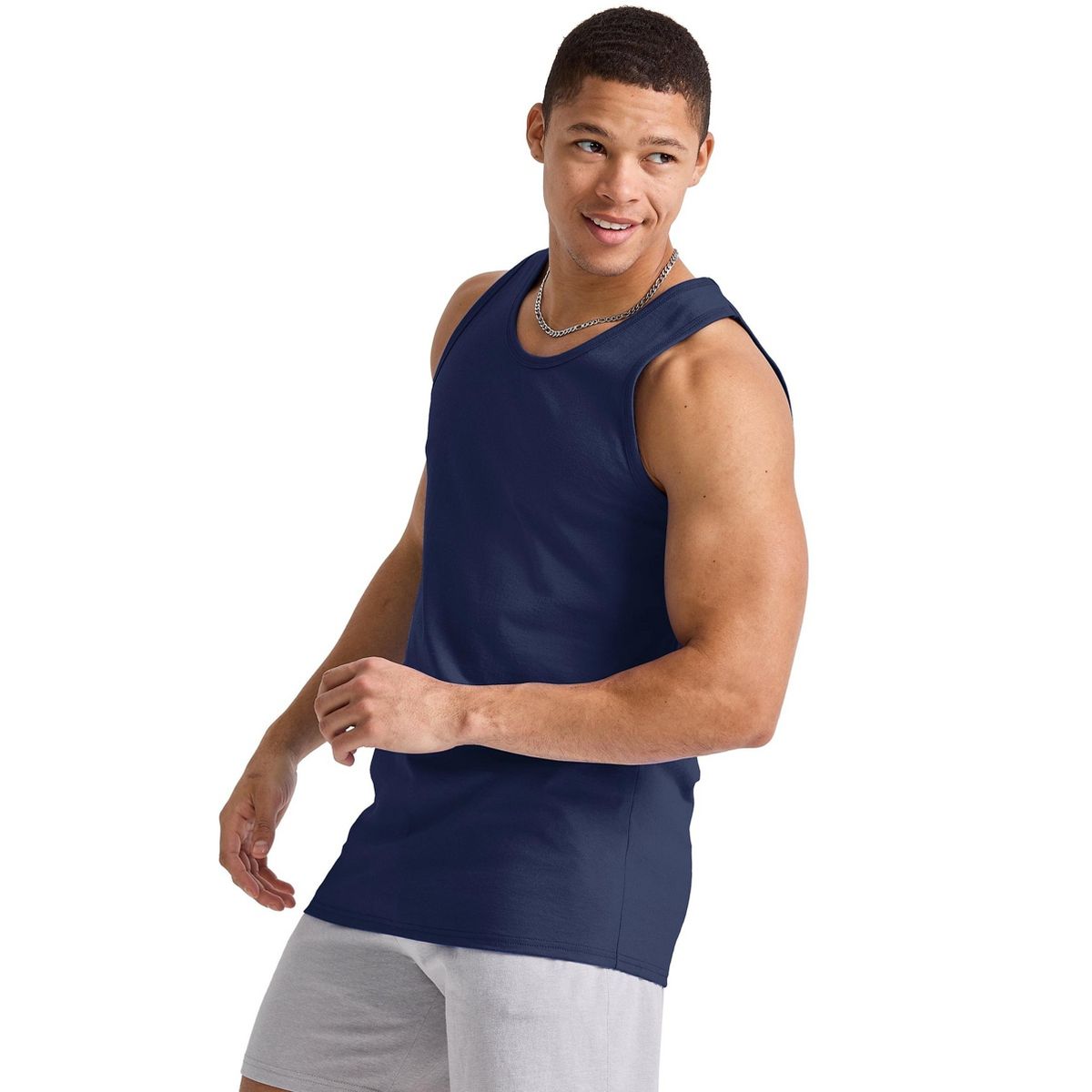 Hanes Essentials Men's Cotton Tank Top, 3-Pack - thumbnail 2