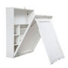 Wall Mounted Desk Modern with Folding Tabletop and Open Storage for Home Office 24in Wide-3irtyhousy - 2 of 4