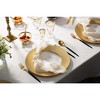 Classic Touch Set of 4 Glass Chargers With Gold Dotted Border - 13"D - 4 of 4