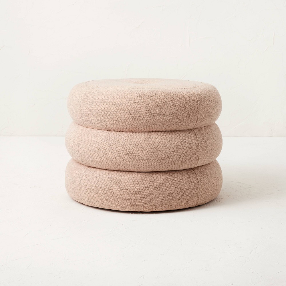 Photos - Other Furniture Molise Pouf Blush Fabric - Opalhouse™ designed with Jungalow™