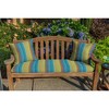 Casual Cushion Patterned Sunbrella Fabric 1-Piece Indoor/Outdoor Square Throw Pillow,15"W x 15"L - 2 of 4