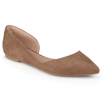 Journee Collection Womens Ester Slip On Pointed Toe D'orsay Flats ...