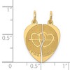 Black Bow Jewelry 14k Yellow Gold I Love You Set of 2 Charm or Pendants, 17mm - 4 of 4