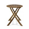 Sapphtopaz Patio Furniture Set Wicker Foldable Patio Chairs Lounge Wooden Chairs and Circular Table for Patio, Backyard, Terrace, Outdoor - 4 of 4