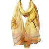 Wrapables Lightweight Sheer Silky Feeling Georgette Scarf, Yellow Floral - image 3 of 4