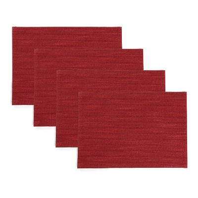 13" X 17.5" Fabric Placemat 4pc Set Deep Redwood - Town & Country Living