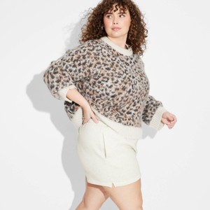 Women's High-Rise Fleece Shorts - Wild Fable™ - 1 of 3