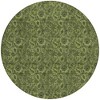 Olive Green And Fern Green Floral Washable Indoor Outdoor Area Rug - 4 of 4