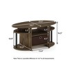HOMLUX Modern Oval Coffee Table with Side Shelves and Fabric Storage Bin for Living Room - 4 of 4