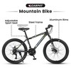 NAYSAYE Bicycle 24 Inch Mountain Bike 21 Speeds Steel Frame for Boys and Girls for Off Road Trails, Black and Green, 56.3"*7.88"*28.35" - 4 of 4