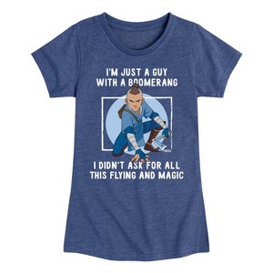 Girls' - Avatar: The Last Airbender - Boomerang Guy Fitted Short Sleeve Graphic T-Shirt - 1 of 4