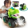 Boersma Remote Control Dinosaur Stunt Car for Boys, 360° Spin Monster Truck Toy with Spray, Lights & Music, All-Terrain RC Car Gift for Kids Age 6-12 - 2 of 4