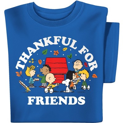 Collections Etc Peanuts Thankful For Friends Short Sleeve Graphic T-Shirt