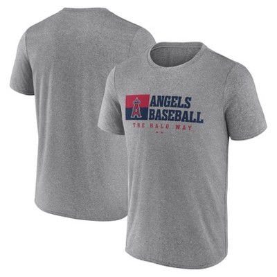 MLB Los Angeles Angels Men's Gray Short Sleeve T-Shirt