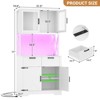 Aheaplus 71" Farmhouse Kitchen Storage shelf with Hutch, Pantry Cabinet with Drawers and Adjustable Shelves - 3 of 4
