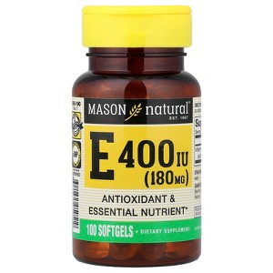 Mason Natural Vitamin E, 180 mg (400 IU), 100 Softgels - 1 of 4