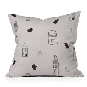 Deny Designs Menina Lisboa Little Scandinavian Houses Indoor Throw Pillow - 1 of 3