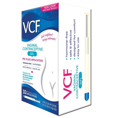 VCF Contraceptive Fragrance free Gel Pre-Filled Applicators - 10ct