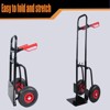 Hand Truck Dolly,2 Wheel Dolly Cart And 4 Wheel,Push Cart With Swivel Wheels 330 LBS Capacity Heavy-Duty Luggage Trolley Cart - 4 of 4