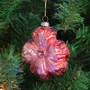 Northlight 3.5" Pink Iridescent Glass Flower Christmas Ornament - 2 of 4
