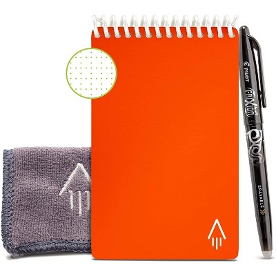 Rocketbook EVR-M-K-CLF Everlast Mini Smart Reusable Notebook with Pen and Microfiber Cloth, Orange