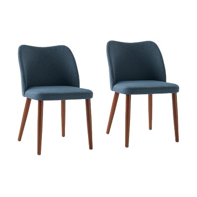 Elisa Mid-century Modern Upholstered Dining Chair Set of 2 | ARTFUL LIVING DESIGN