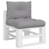 VidaXL Pallet Cushions 2 pcs Gray Fabric - 3 of 4