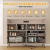 8 Drawer Dresser for Bedroom with LED Light and Charging Station, Modern Wide Chest of Drawers with Open Storage for Living Room or Entryway - 3 of 4