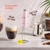 Handheld Milk Frother, Mini Foamer, Battery Operated Stainless Steel Drink Mixer for Coffee, Lattes, Cappuccino, Matcha, Chocolate - 3 of 4