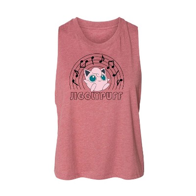 Women's - Pokémon - Jiggypuff Music Notes Graphic Racerback Tank