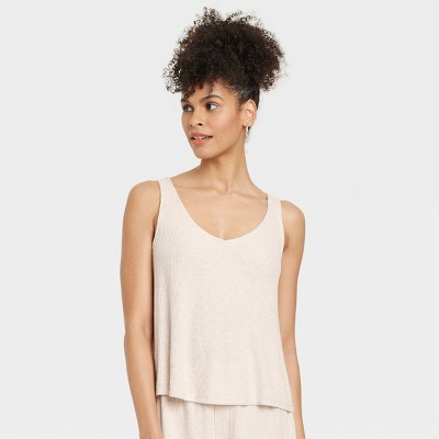 Image of Women's Cozy Ribbed Tank Top - Auden™ Oatmeal L